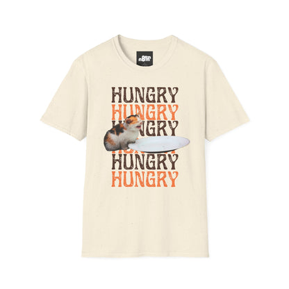 Hungry Cat T-Shirt Playful and Casual Tee for Cat Lovers