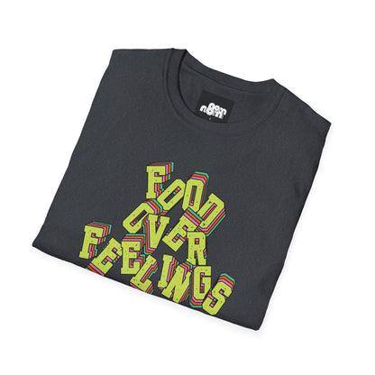 Food Over Feelings T-Shirt Fun & Casual Top for Food Lovers