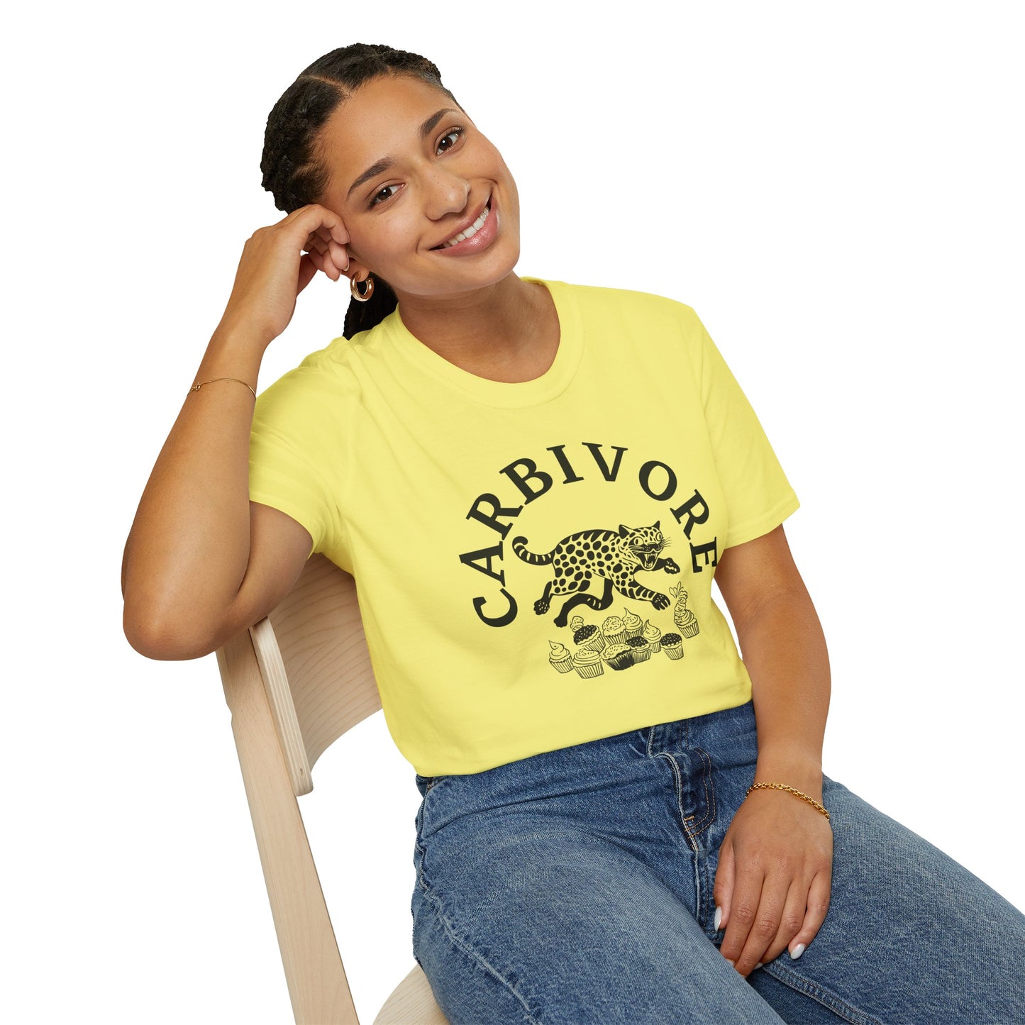 Carbivore Leopard Graphic T-Shirt Tee for Food Lovers