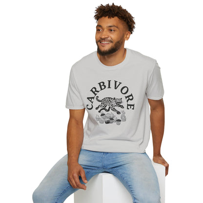 Carbivore Leopard Graphic T-Shirt Tee for Food Lovers