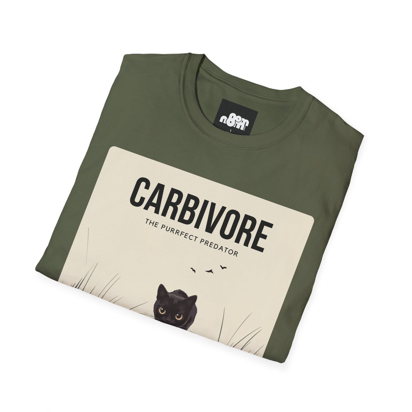Funny "Carbivore" Cat T-Shirt Soft Cotton Tee for Animal Lovers