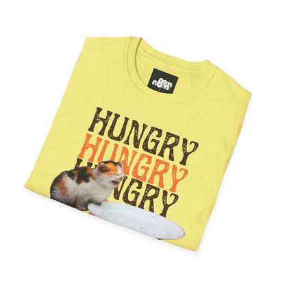 Hungry Cat T-Shirt Playful and Casual Tee for Cat Lovers