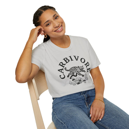 Carbivore Leopard Graphic T-Shirt Tee for Food Lovers