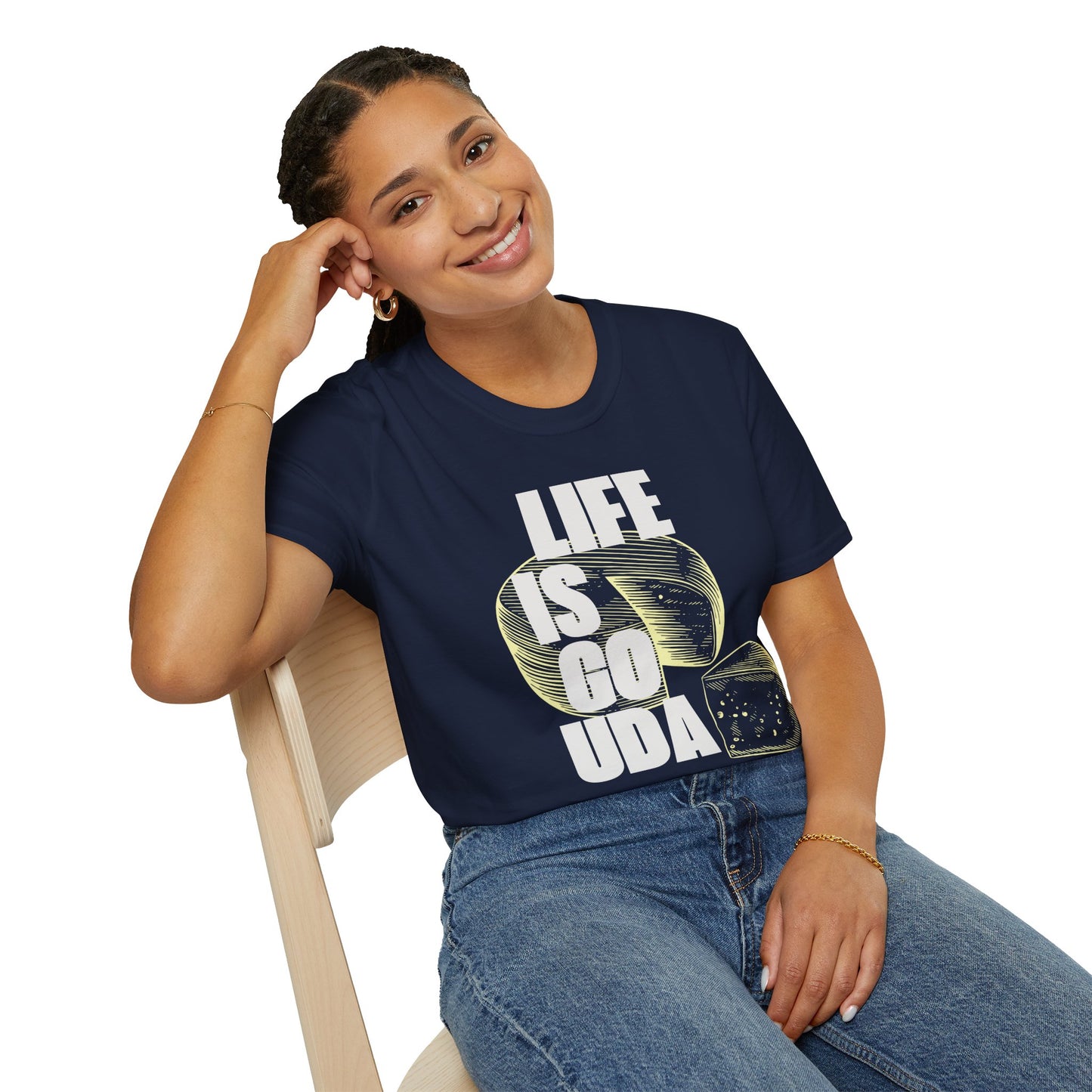 Life Is Gouda T-Shirt Fun Cheese Lover Tee