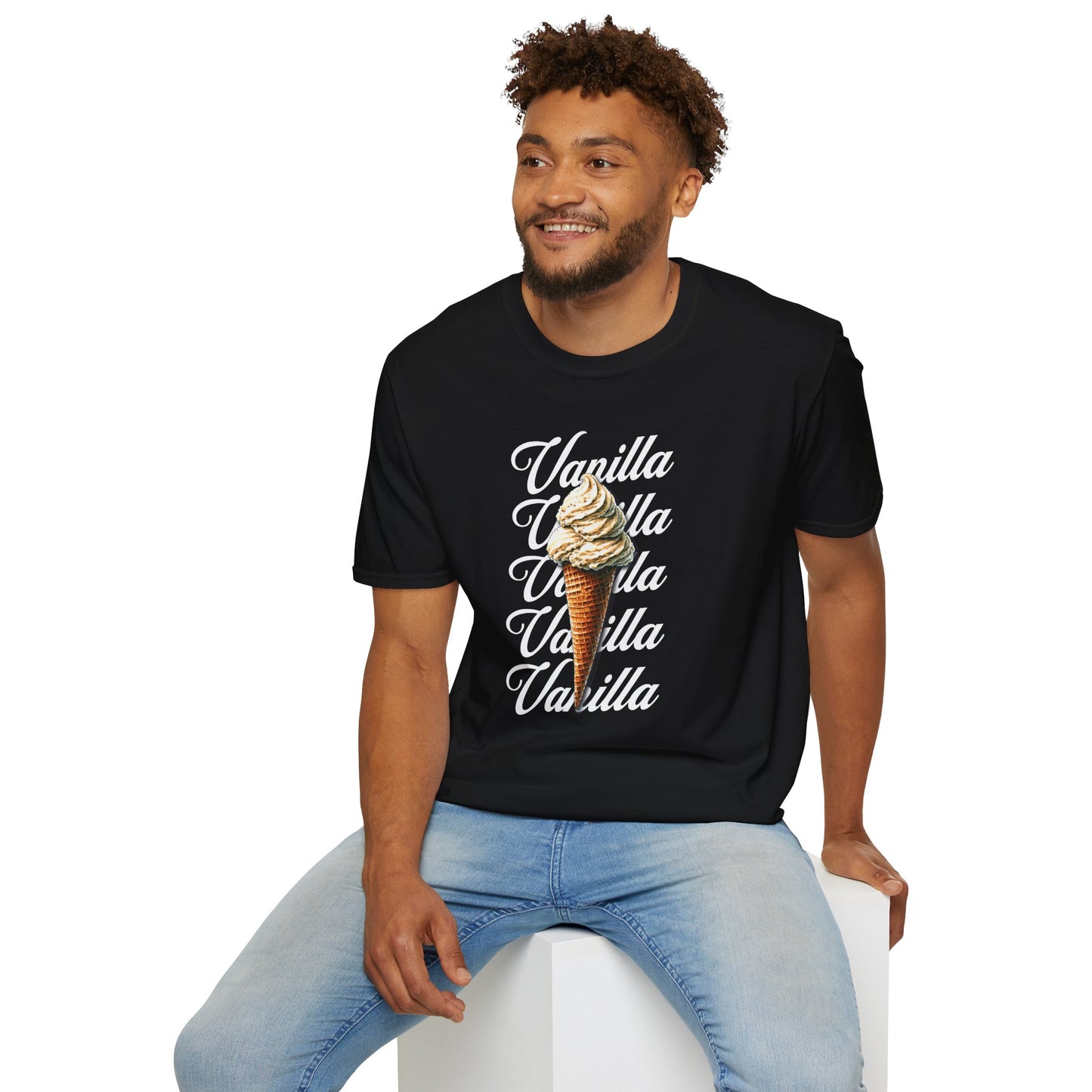 Vanilla Ice Cream Softstyle T-Shirt Unisex Fun Summer Tee