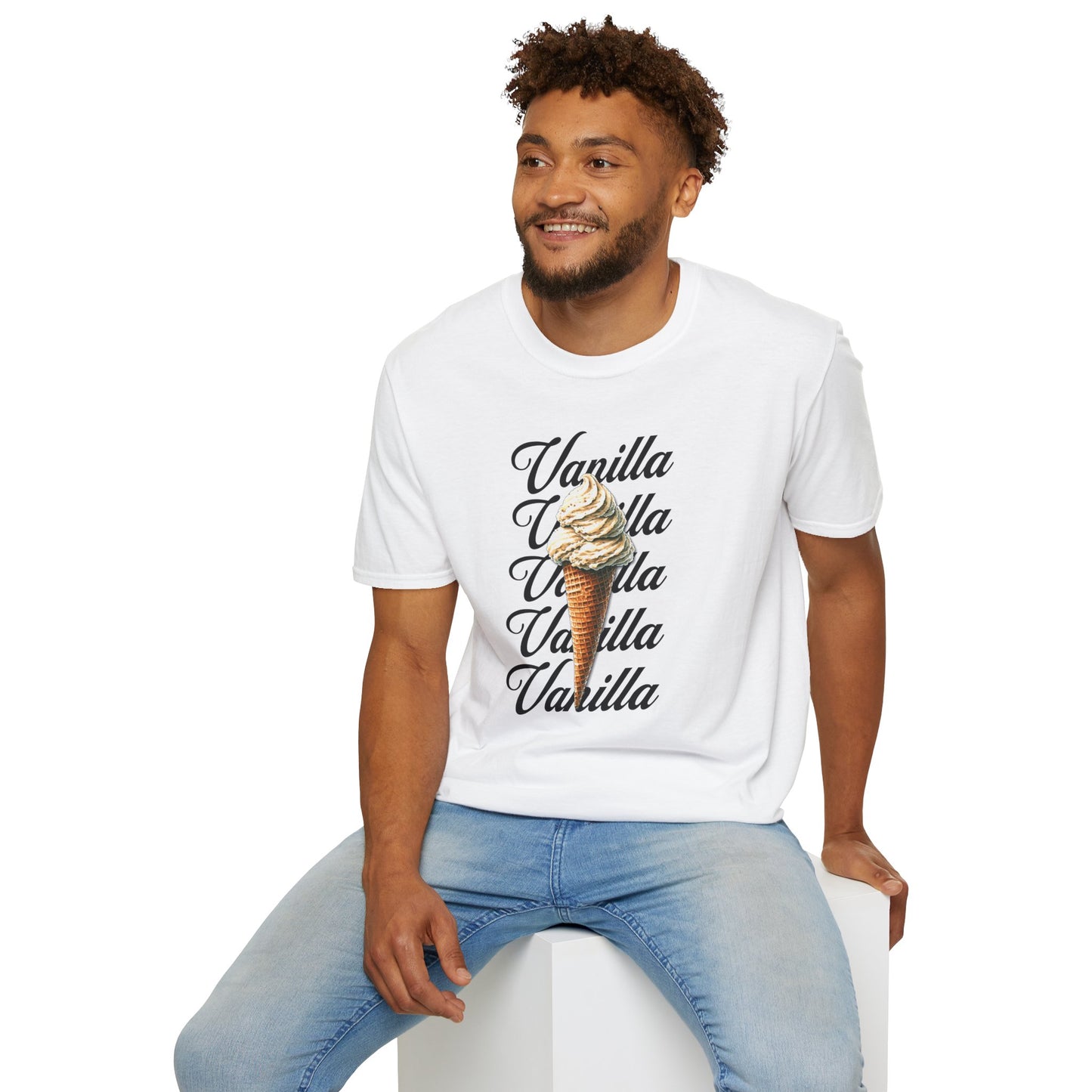Vanilla Ice Cream Softstyle T-Shirt Unisex Fun Summer Tee