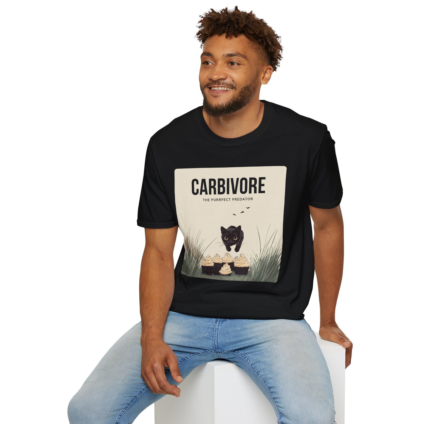 Funny "Carbivore" Cat T-Shirt Soft Cotton Tee for Animal Lovers