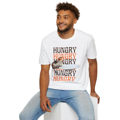 Hungry Cat T-Shirt Playful and Casual Tee for Cat Lovers