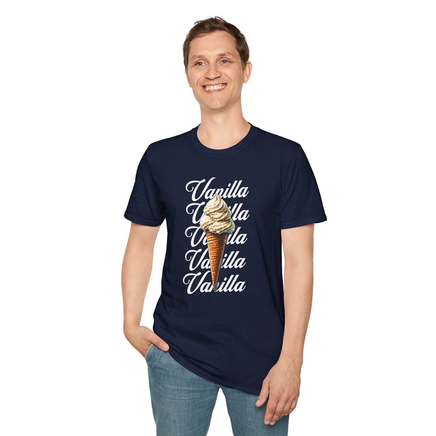 Vanilla Ice Cream Softstyle T-Shirt Unisex Fun Summer Tee