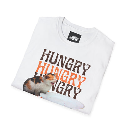 Hungry Cat T-Shirt Playful and Casual Tee for Cat Lovers