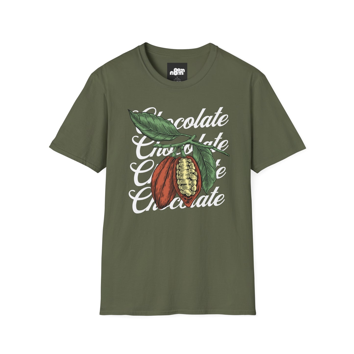 Chocolate Bean T-Shirt with Chocolate Text Design