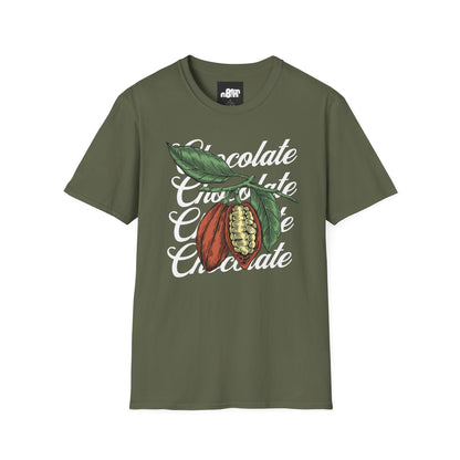 Chocolate Bean T-Shirt with Chocolate Text Design