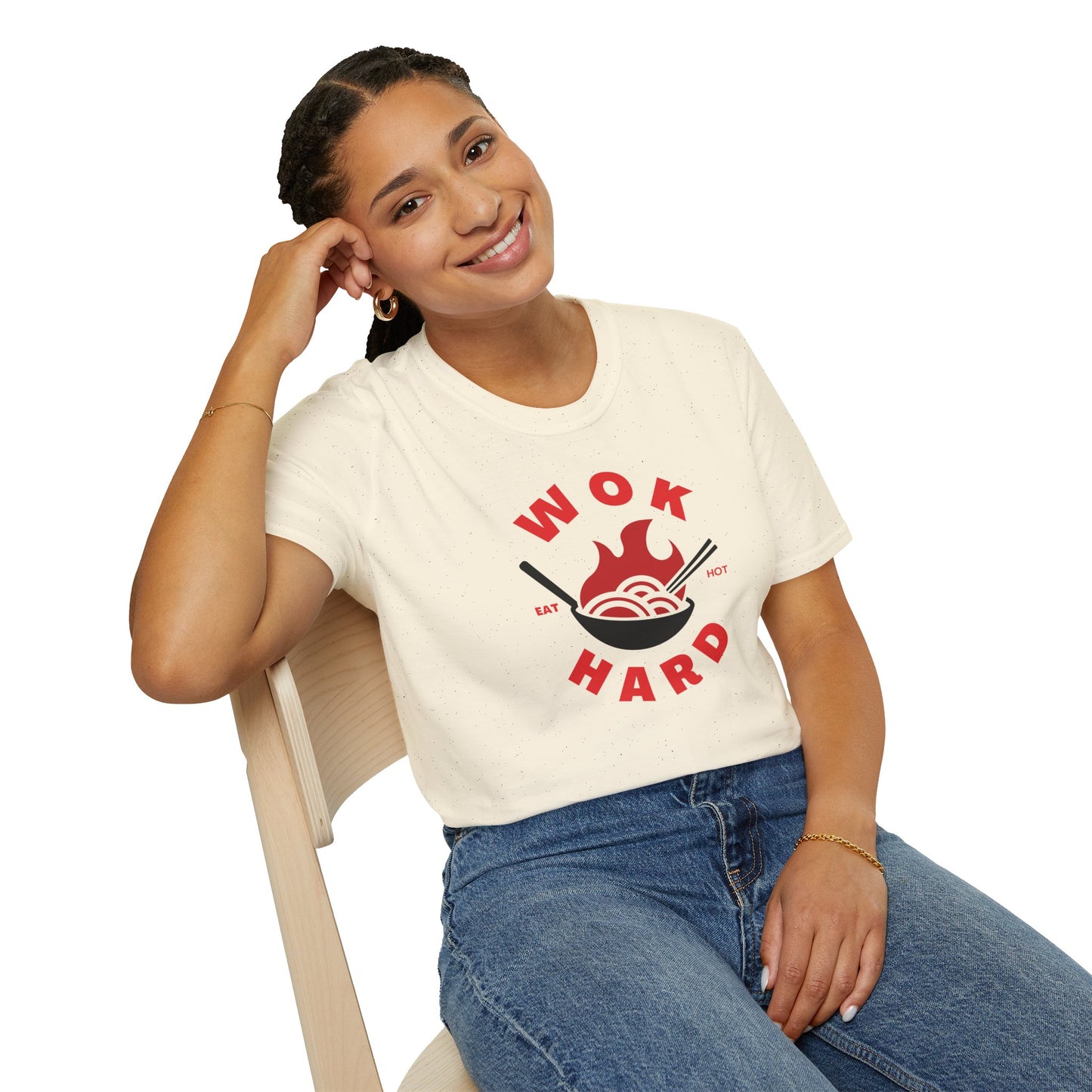 Wok Hard T-Shirt Fun Foodie Graphic Tee
