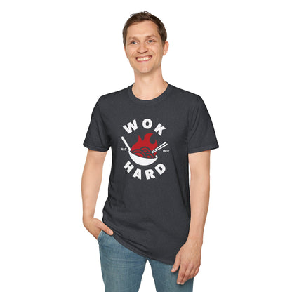 Wok Hard T-Shirt Fun Foodie Graphic Tee
