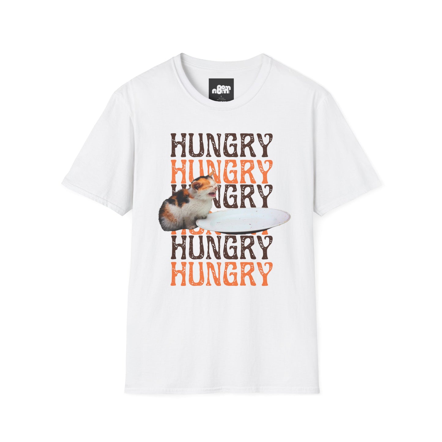 Hungry Cat T-Shirt Playful and Casual Tee for Cat Lovers