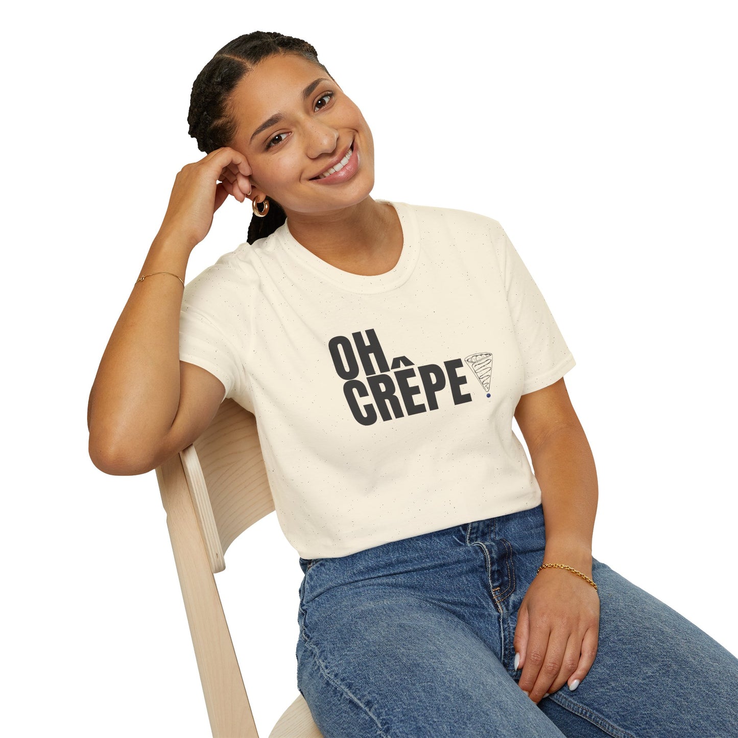 Funny Oh Crepe Unisex T-Shirt Food Theme