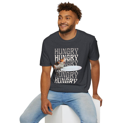 Hungry Cat T-Shirt Playful and Casual Tee for Cat Lovers