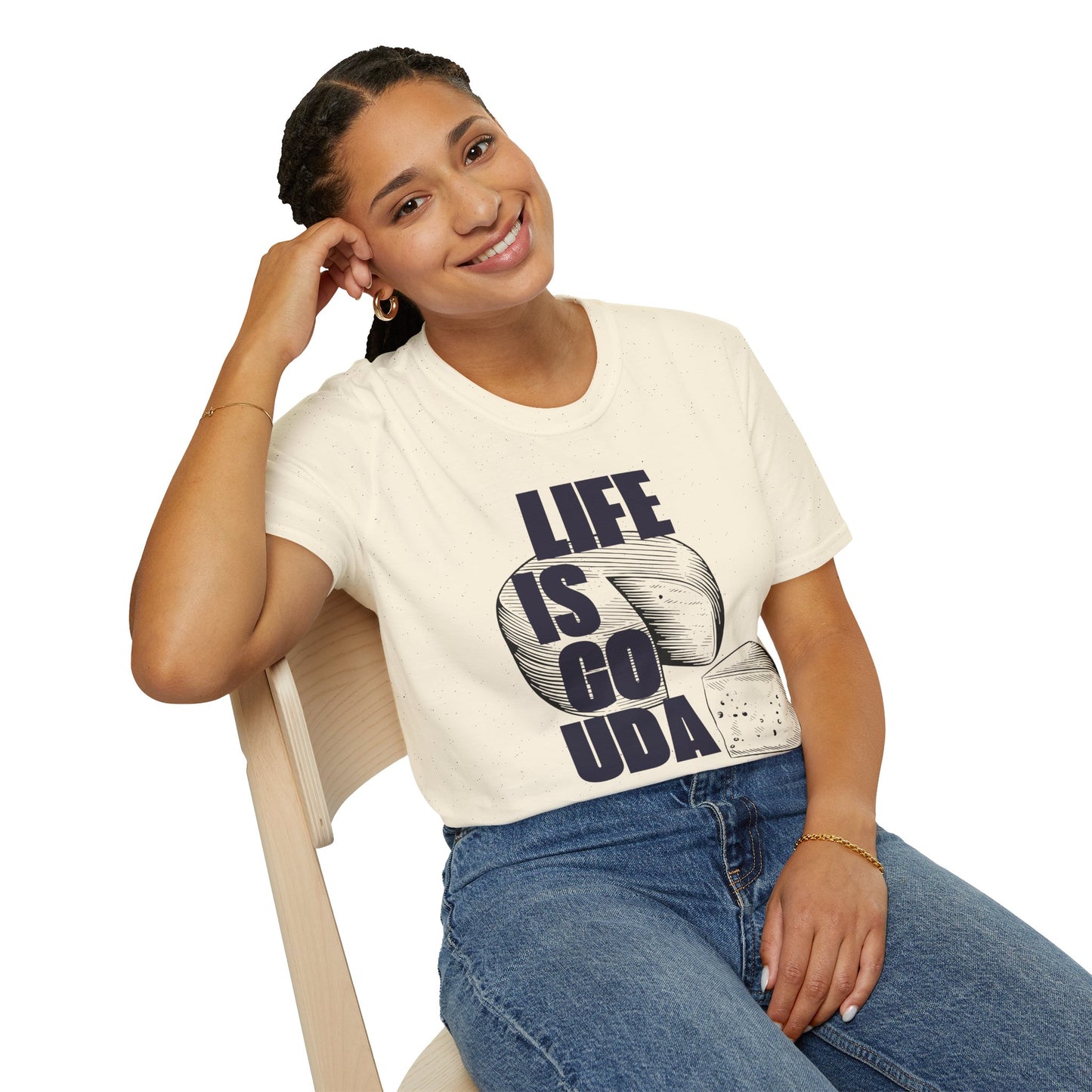 Life Is Gouda T-Shirt Fun Cheese Lover Tee