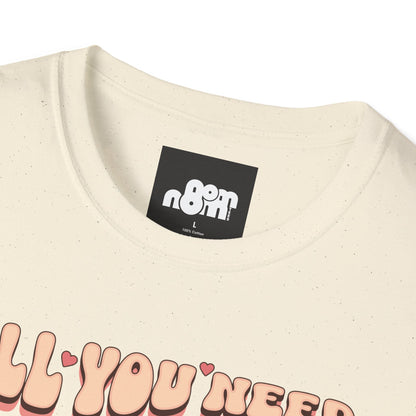 All You Need is Love and Coffee T-Shirt Tee for Coffee Lovers