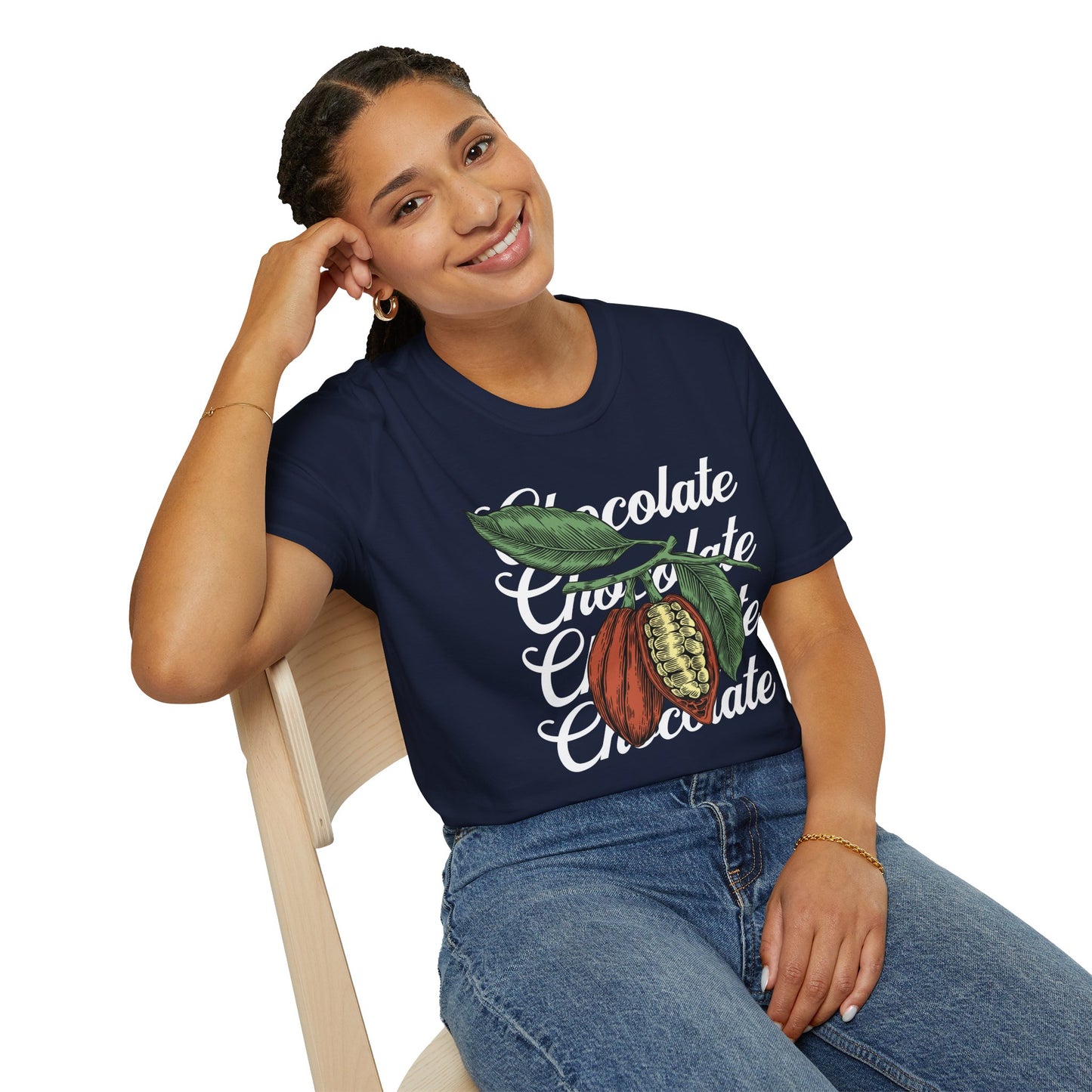 Chocolate Bean T-Shirt with Chocolate Text Design