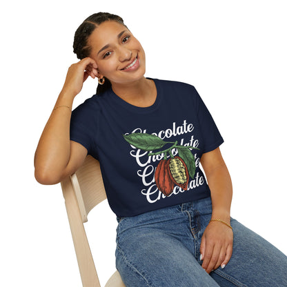 Chocolate Bean T-Shirt with Chocolate Text Design