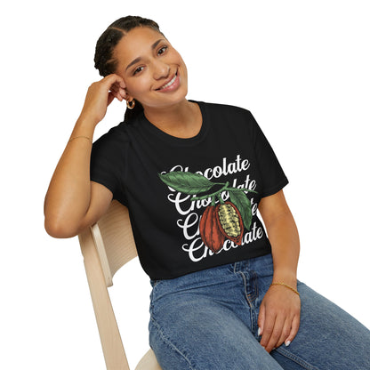Chocolate Bean T-Shirt with Chocolate Text Design