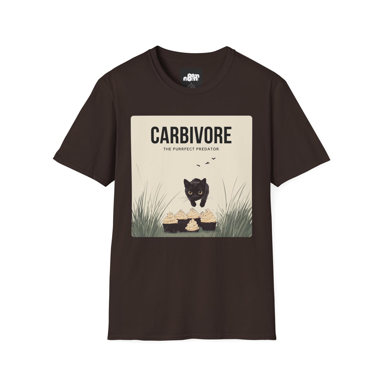 Funny "Carbivore" Cat T-Shirt Soft Cotton Tee for Animal Lovers
