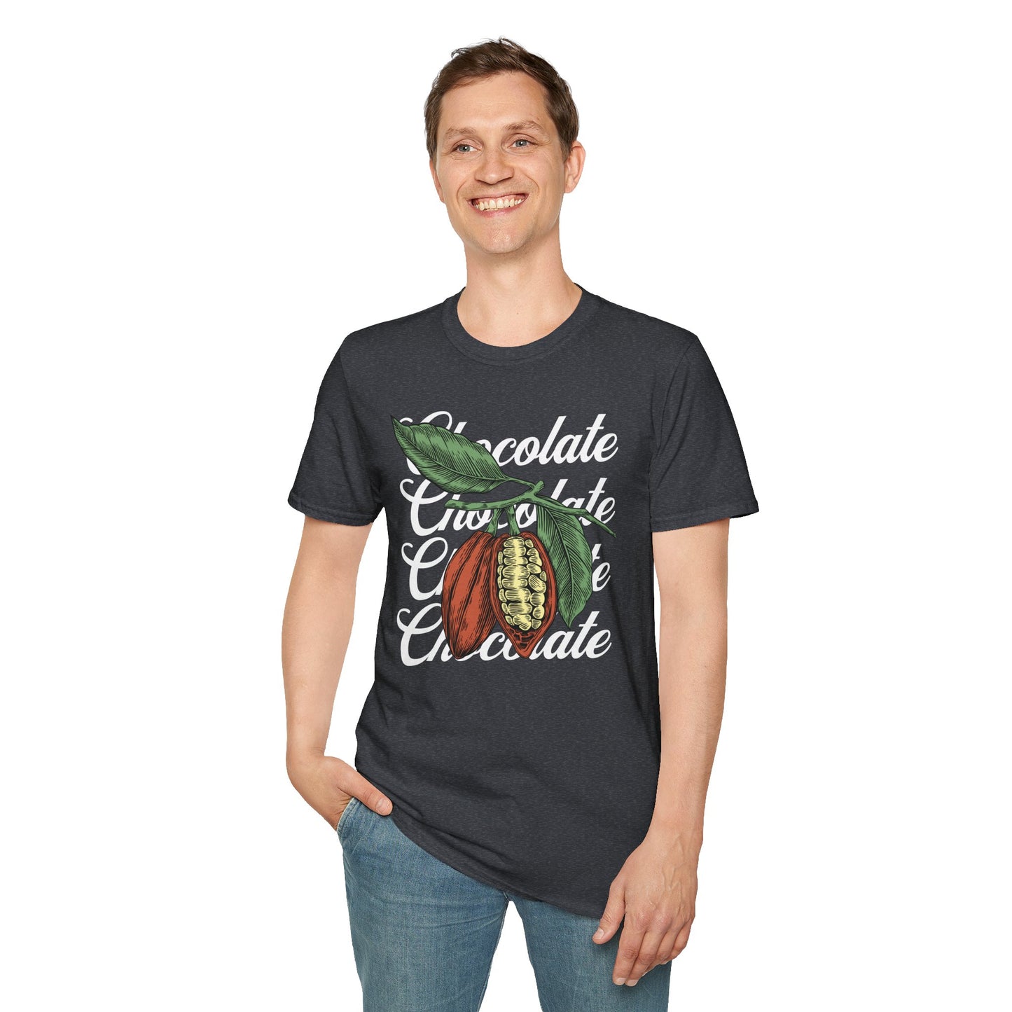 Chocolate Bean T-Shirt with Chocolate Text Design
