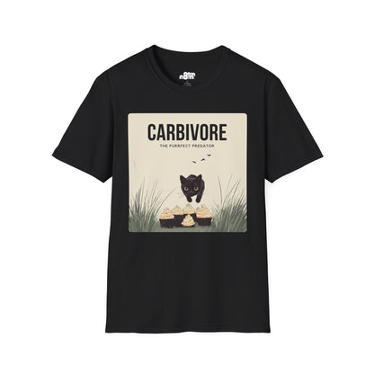 Funny "Carbivore" Cat T-Shirt Soft Cotton Tee for Animal Lovers