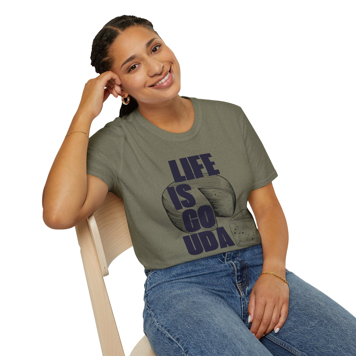 Life Is Gouda T-Shirt Fun Cheese Lover Tee