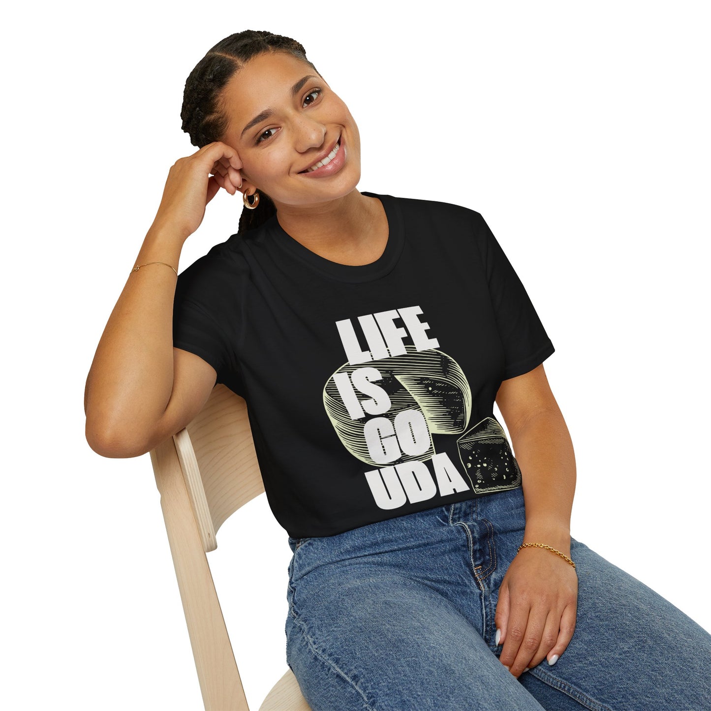 Life Is Gouda T-Shirt Fun Cheese Lover Tee