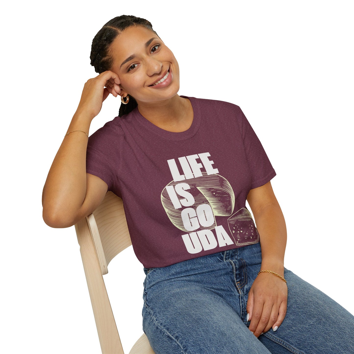 Life Is Gouda T-Shirt Fun Cheese Lover Tee