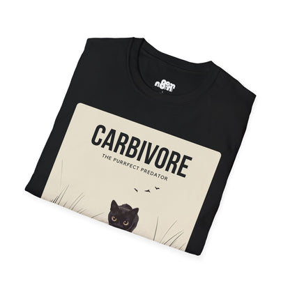 Funny "Carbivore" Cat T-Shirt Soft Cotton Tee for Animal Lovers