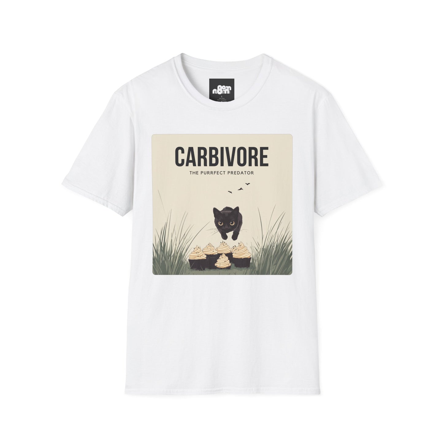 Funny "Carbivore" Cat T-Shirt Soft Cotton Tee for Animal Lovers