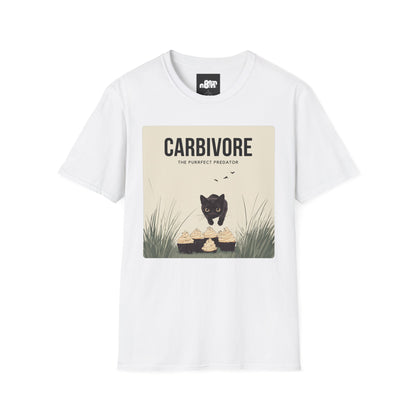 Funny "Carbivore" Cat T-Shirt Soft Cotton Tee for Animal Lovers