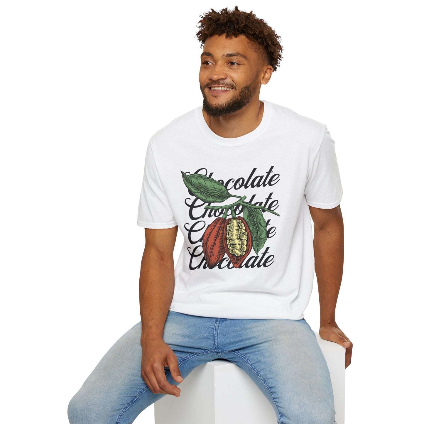 Chocolate Bean T-Shirt with Chocolate Text Design