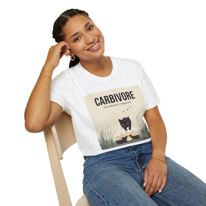Funny "Carbivore" Cat T-Shirt Soft Cotton Tee for Animal Lovers