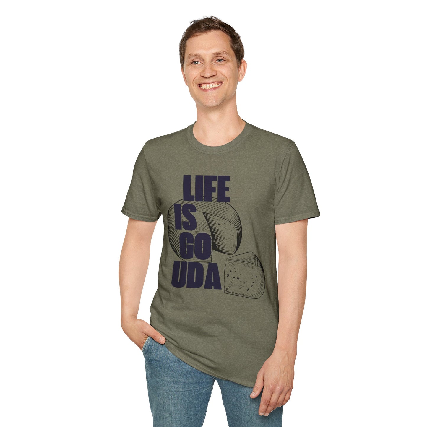 Life Is Gouda T-Shirt Fun Cheese Lover Tee