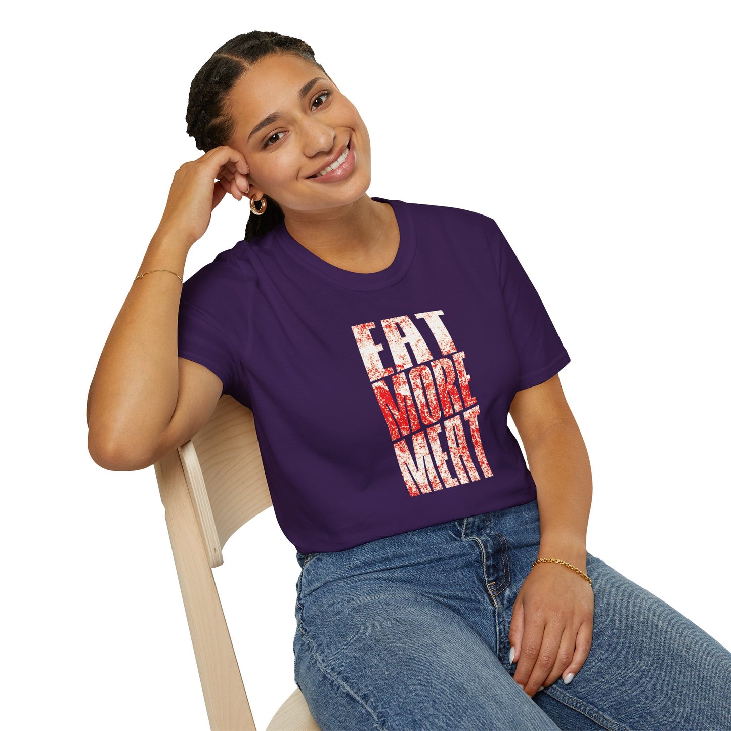 Eat More Meat T-Shirt Casual Foodie Tee for BBQ Lovers