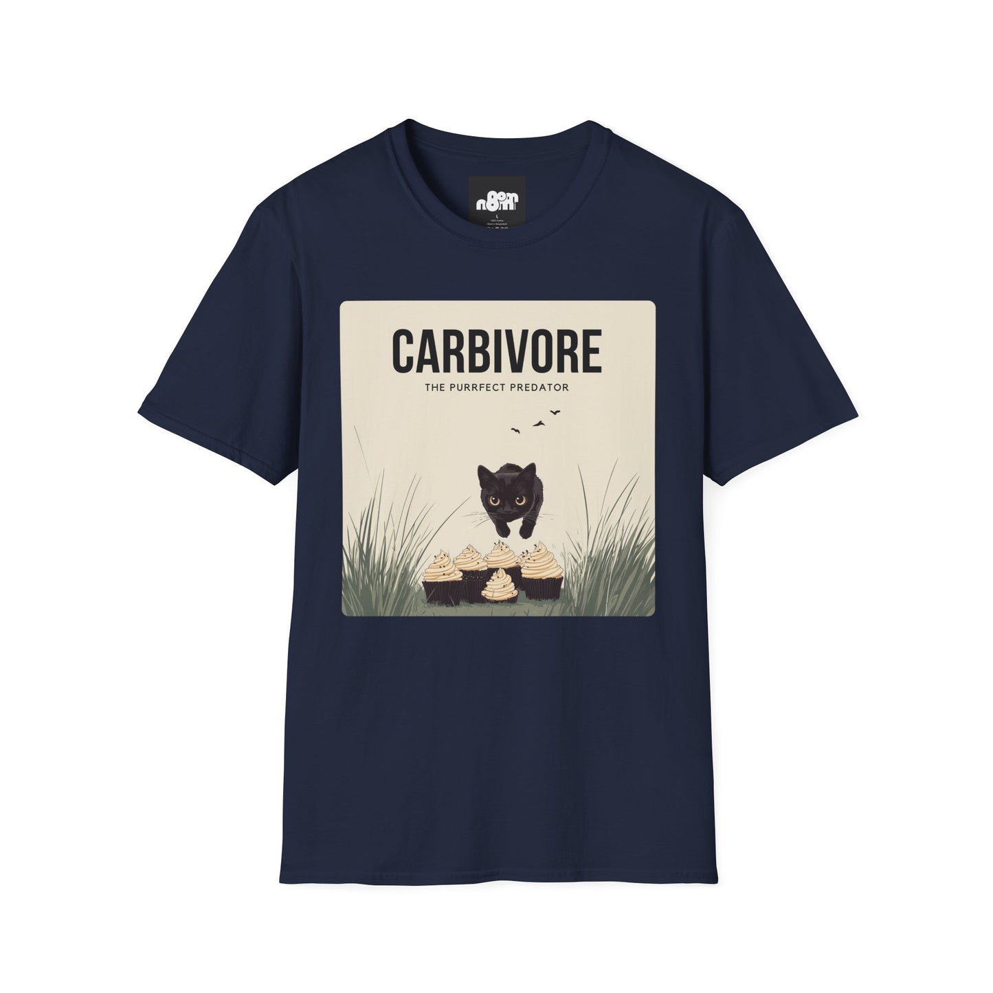 Funny "Carbivore" Cat T-Shirt Soft Cotton Tee for Animal Lovers