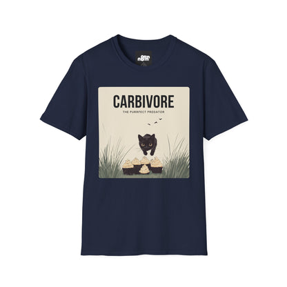 Funny "Carbivore" Cat T-Shirt Soft Cotton Tee for Animal Lovers