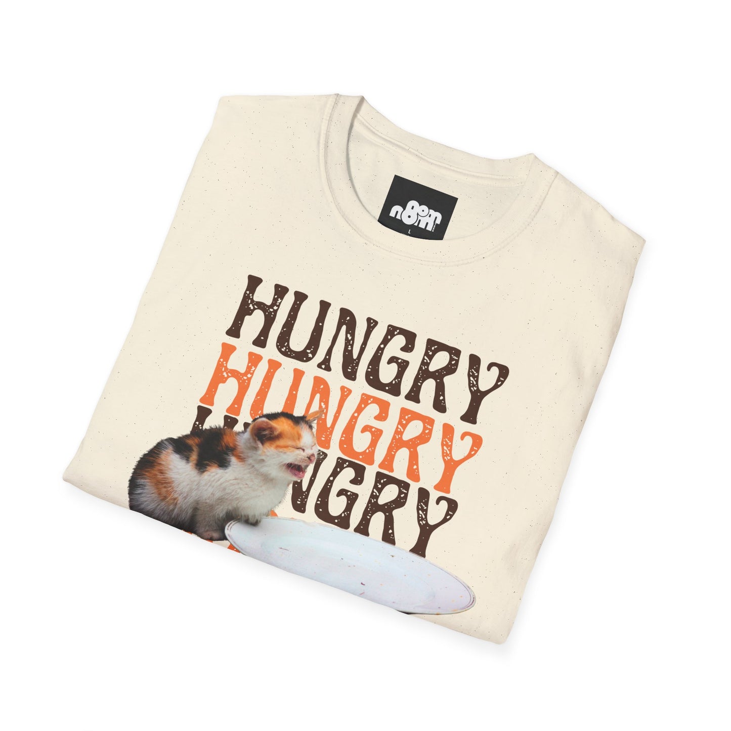 Hungry Cat T-Shirt Playful and Casual Tee for Cat Lovers