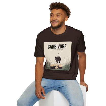 Funny "Carbivore" Cat T-Shirt Soft Cotton Tee for Animal Lovers