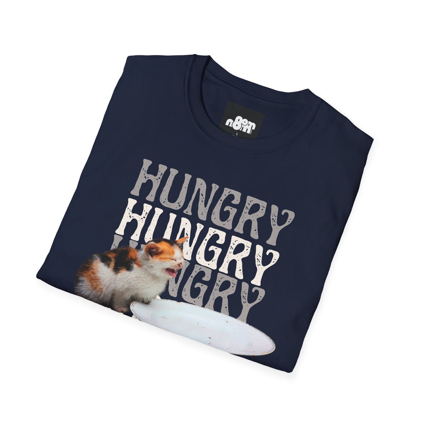 Hungry Cat T-Shirt Playful and Casual Tee for Cat Lovers