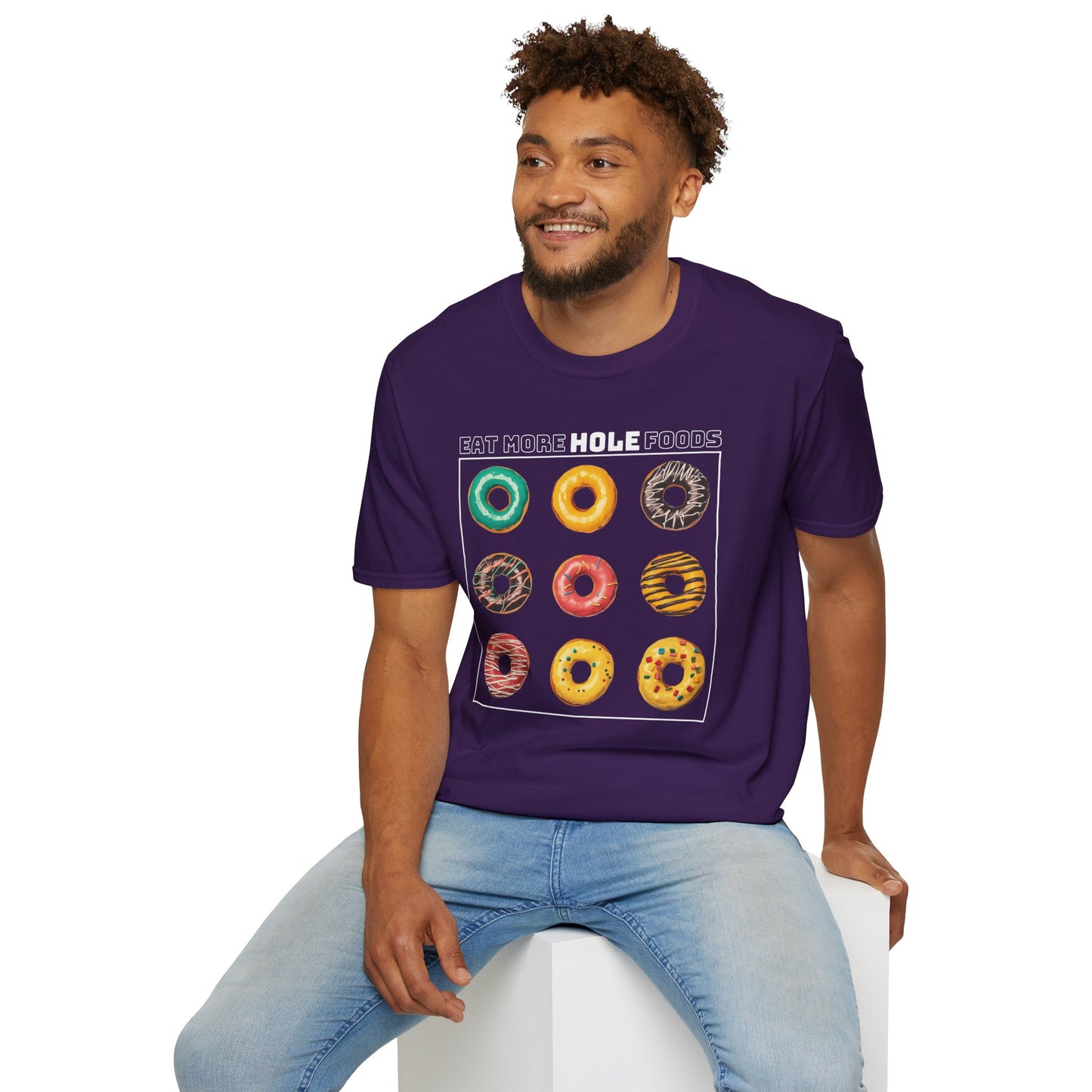 Eat More Hole Foods T-Shirt Fun Donut Graphic Tee